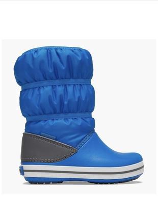 Сапожки crocs crocband winter boot k bright cobalt/light grey relaxed fit 206550-4jw-c11 28-291 фото