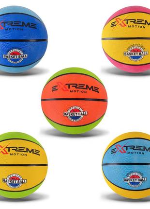 М'яч баскетбольний extreme motion  №7, гума, 520 грам, 1 колір,сітка+голка /50/ bb1485  ish