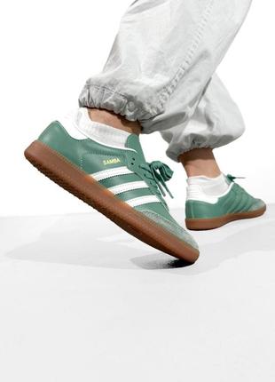 Новинка топовые женские кроссовки adidas samba mint3 фото