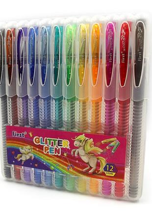 Набір гелевих ручок глиттер 9838-12