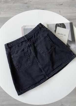 H&m чорна джинсова міні спідниця юбка4 фото