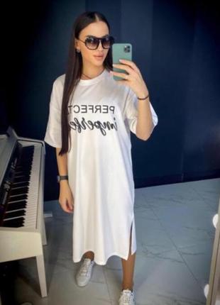 🔥стильне 🔥 плаття футболка бавовна принт туреччина1 фото