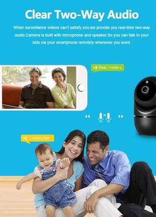 Бездротова поворотна smart ip-камера відеоняня y13g full hd 10...6 фото