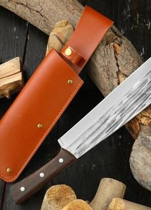 Кований сталевий ніж для подрібнення дров, сербський шеф-кухар, різак м'ясника для кісток4 фото