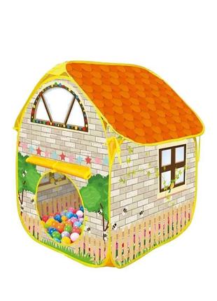 Дитячий намет-будиночок 333а-122 з різнокольоровими кульками1 фото