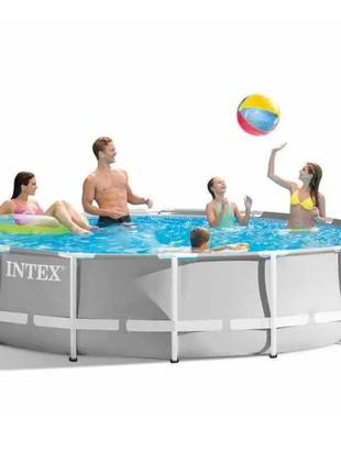 Басейн круглий каркасний intex 366 x 76 см prim frame pool