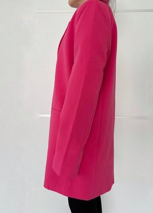 Жіночий піджак oversize яскраво-рожевий тренд 2024 базовий піджак2 фото