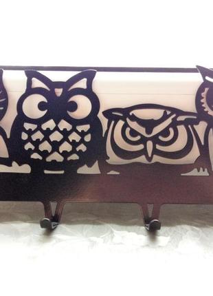 Ключниця-вішалка сови