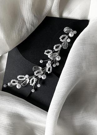 Весельное украшение для волос, веточка в прическу, украшение в прическе невесте, ободок1 фото