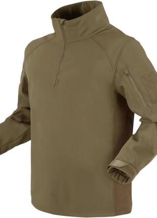 Кофта condor-clothing patrol 1/4 zip soft shell. l. tan