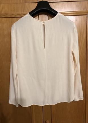 Базовая скромная элегантная блузка, длинный рукав, под шею, h&m, оригинал7 фото