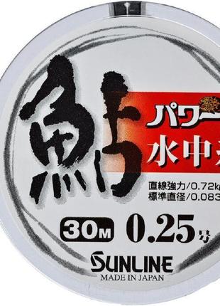 Волосінь sunline powerd ayu 30m #0.175/0.069mm 0.51kg