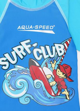 Футболка для плаванья aqua speed surf-club t-shirt 2019 383-02 104 см синий/голубой (5908217620194)3 фото