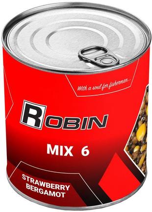 Зернова суміш robin мікс 6 зерен полуниця бергамот 900 мл (ж/б)