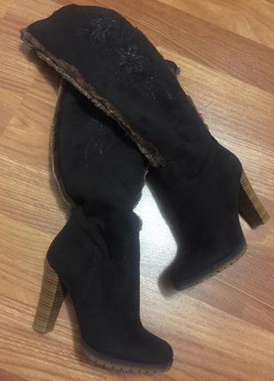 Чоботи зима замша натуральна