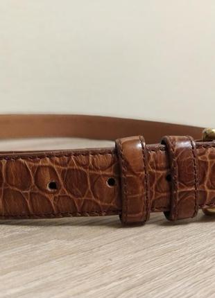 Ремінь коричневий шкіряний genuine leather1 фото