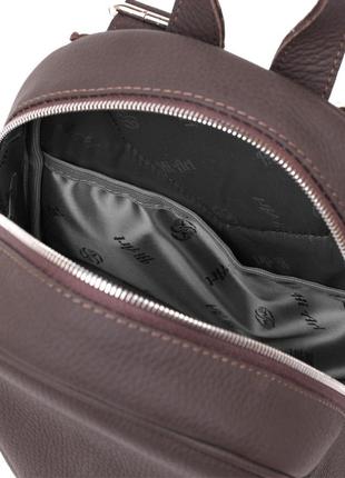 Стильный матовый женский рюкзак из натуральной кожи shvigel 16325 коричневый5 фото