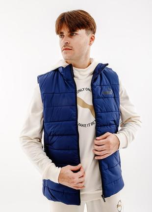 Чоловіча жилетка puma ess padded vest синій s (7d84893906 s)