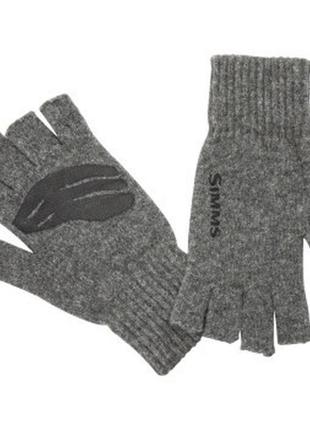 Перчатки simms wool half finger glove steel l/xl (13234-030-4050)