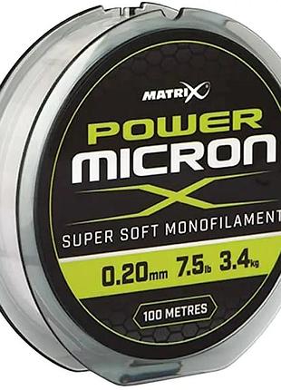 Леска matrix power micron x 100m 0.11mm 3.0lb/1.4kg