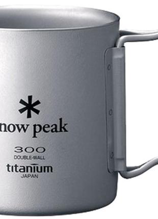 Кружка snow peak mg-052fhr ti-double 300 mug 300ml