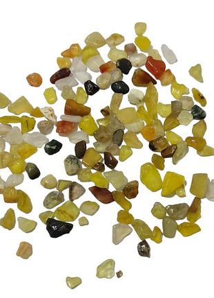 Декоративні камені 30 г жовтий агат для епоксидної смоли