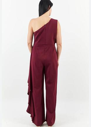 Комбінезон karren millen compact viscose one shoulder ruffle jumpsuit розмір 123 фото