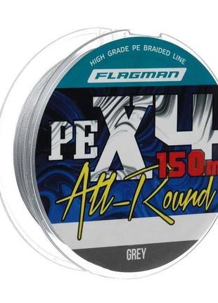 Шнур flagman all-round pe x-4 150м 0.26мм grey