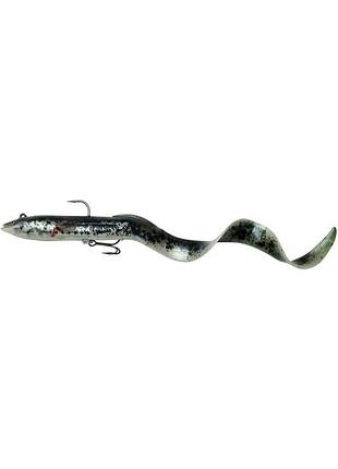 Силикон savage gear 4d real eel 200mm 38.0g black/green/pearl ...