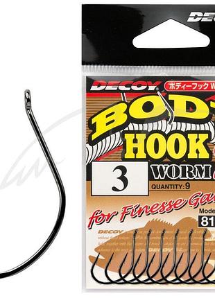 Крючок decoy worm23 body hook #1/0 (9 шт/уп)