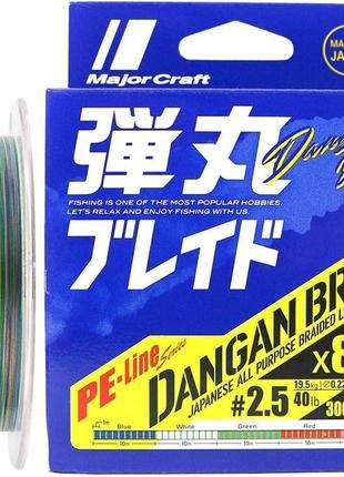 Шнур major craft dangan braid x8 200m (мульти.) #0.6/0.06mm 14...