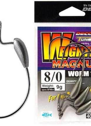 Крючок decoy worm126 weighted magnum #6/0-5.0g (3 шт/уп)