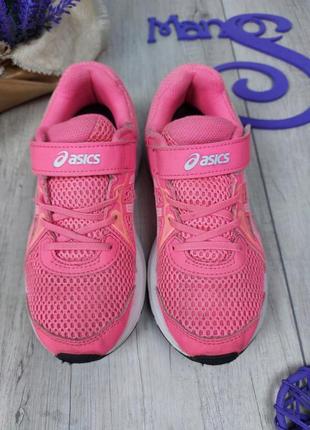Кросівки для дівчинки asics рожеві текстильні розмір 33,53 фото