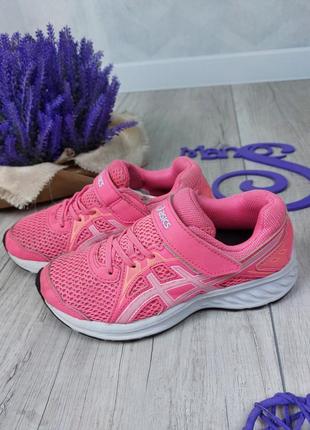 Кросівки для дівчинки asics рожеві текстильні розмір 33,52 фото