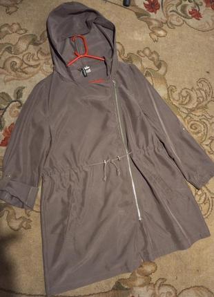 Легка куртка-косуха з капюшоном,плащ-тренч,рукав 2 в 1,без підкладки,великого розміру,h&m5 фото