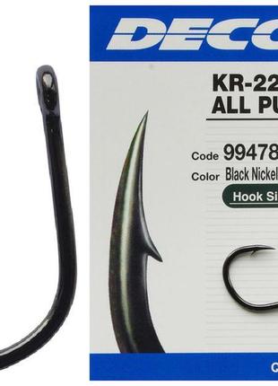Крючок decoy kr-22 black nickeled #1 (10 шт/уп)