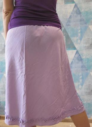 Юбка миди летний фиолетовый комплект3 фото