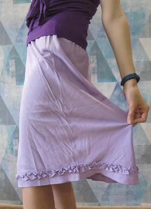 Юбка миди летний фиолетовый комплект4 фото