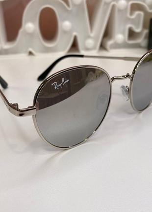 Очки ray-ban серые зеркальные, унисекс2 фото