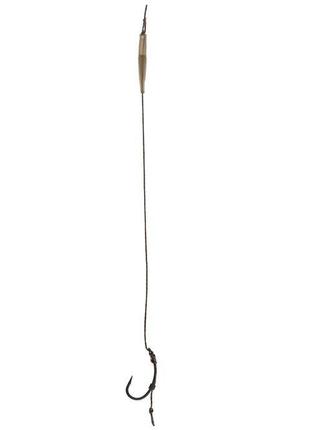 Готовий повідець carp pro sinking braid 30 lb x8 curved shank №8