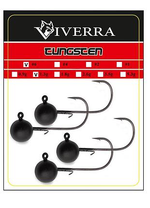Джигголовка вольфрам viverra 1,8g #6 black (4 шт.) (116tbj06)
