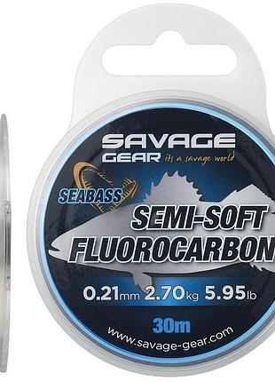 Флюорокарбон savage gear semi-soft seabass 30m 0.32 mm 5.51kg ...