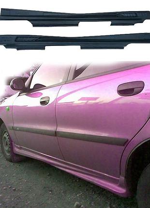 Накладки на пороги daewoo lanos деу ланос седан наружные из стеклопластика под покраску. 2шт