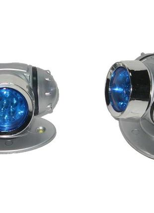 Підсвітка-ліхтар зовнішня kl-25 2x8 led blue коло (пара)