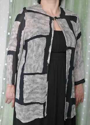 Элегантный шифоновый кардиган на одной пуговице, сделан в великобритании