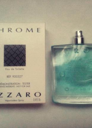 Azzaro chrome 100ml edt — tester, 100% оригінал