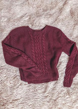 Укороченый трендовий светр