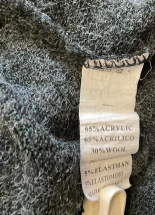 Трикотажное бутиковое итальянское платье/s- m/ шерсть 30%
