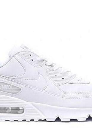 Кросівки nike air max 90 leather "all white"