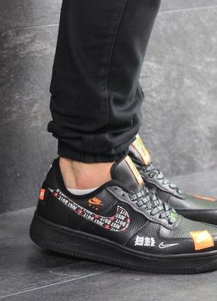 Nike air force 1 just do it чорні2 фото